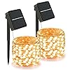 Lichtsnoer op zonne-energie voor buiten, 24 m, 240 leds, weerbestendig, 8 modi, lichtketting op zonne-energie voor tuin, balkon, lichtketting, warm wit, als decoratie voor camping, vakantie, camper, bomen