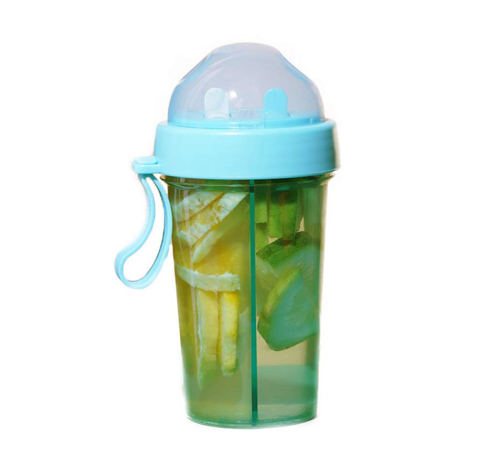 15oz Shaker Water Bottle, Practical Large Capacity Double Straw Drinking Glass Cup Leakproof With Handle For Woman Men Kids Awesome Colors Save Time & Be Prepared
