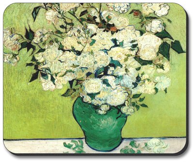 Art Plates Van Gogh - Vase of Roses Mouse Pad