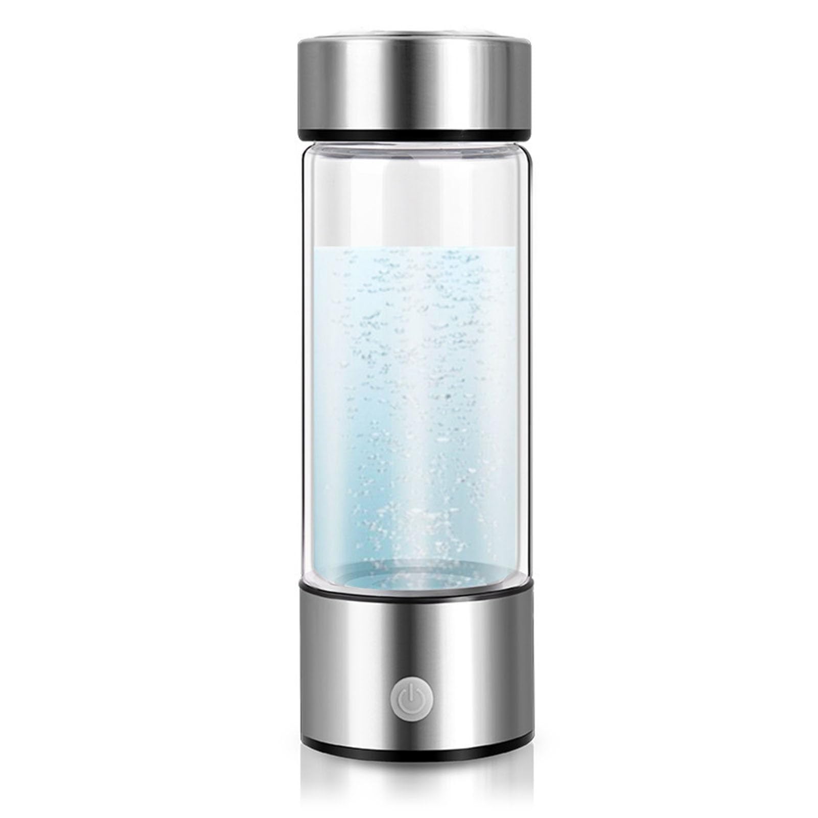 Wasserstoff-Wasserflasche 2-in-1 Hydrierte Wasserflasche Tragbar Wasserstoffreicher Wasser-Ionisator-Generator 3 Minuten Machen Wasserstoffproduktion Konzentration Bis Zu 800-1600 PPB 420 Ml