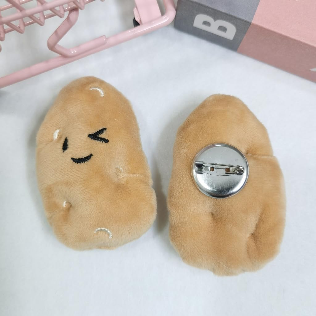 Soft Fabric Potato Doll Key Chain Brooch Pendant Plush Keychain Creative Bag Charm Decorations for Women and - Image 5