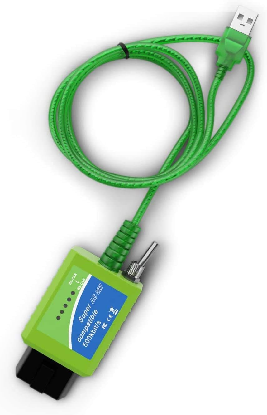 Forscan ELMconfig OBD2 USB Scanner with MS-CAN/HS-CAN Switch – Professional OBDII Diagnostic Tool & Code Reader for Ford & Mazda Vehicles