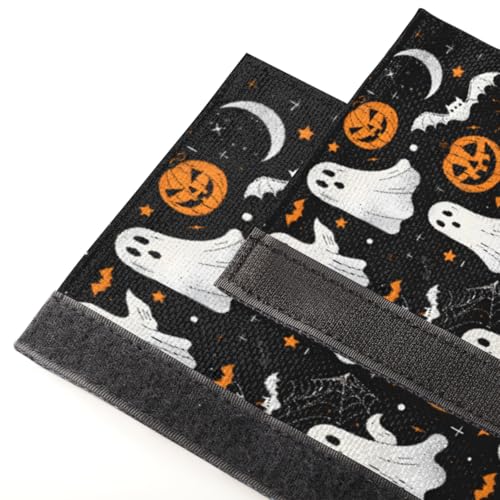 Image of Halloween Refrigerator Door Handle Covers Set of 2, Halloween Ghost Fridge Handle Covers Appliance Handle Covers Protector for Microwave Oven Stove Dishwasher, Keep Your Kitchen Appliance Clean