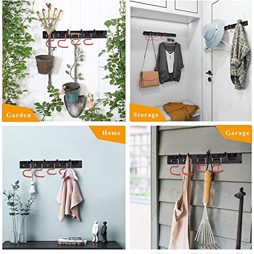 Image of SKAL Tool Holder Garden Tool Rack Shelves Organiser Tool Organiser for Home & Garage Wall Mount 64 Inch