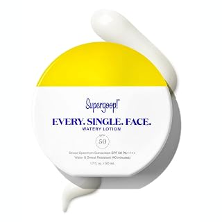 Supergoop! Every. Single. Face. Watery Lotion - 1.7 fl oz - Broad Spectrum SPF 50 PA++++ Sunscreen Lotion - Water & Sweat Resistant - All Skin Types - Amazon product rated Grade A