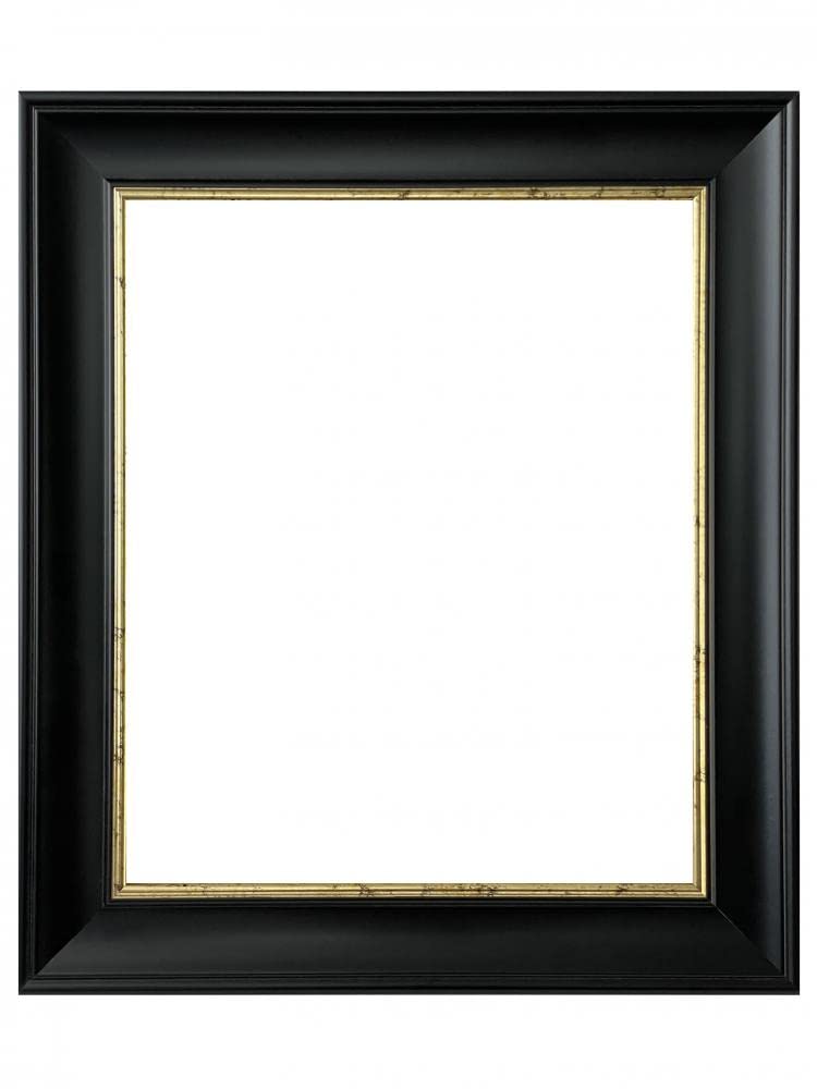 FRAMES BY POST Scandi Picture Photo Frame Black with Crackle Gold 45 x 30 cm Plastic Glass — image 1