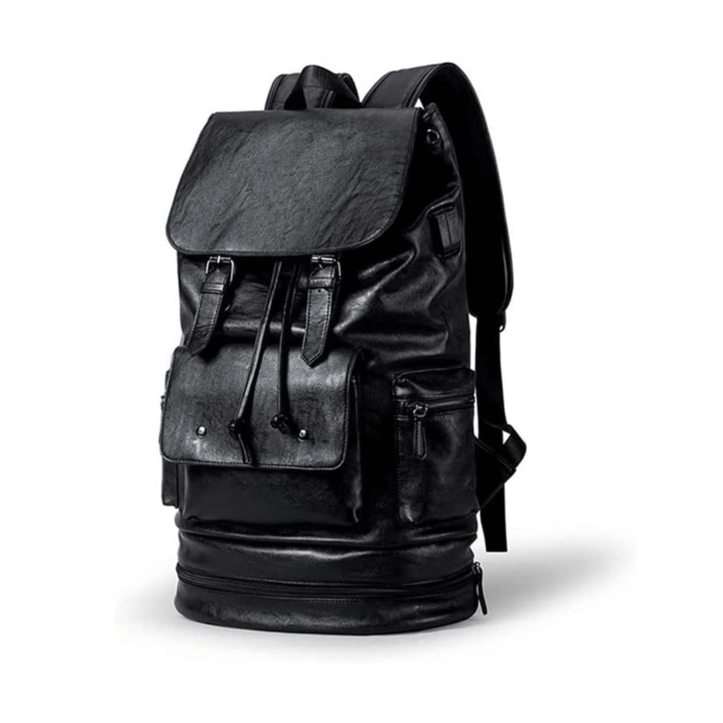 Zaino da Viaggio Zaino Portatile per Laptop Zaino da Lavoro Semplice alla Moda da Uomo Zaino da Giorno con Presa USB Zaino da Viaggio Unisex per Esterni,Nero-20x38x55cm