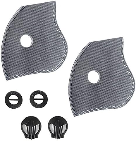 Dust Mask Filter, RooRuns Running Mask Activated Carbon Filtration Exhaust Anti Pollen Allergy PM2.5 Dust-proof Mask for Biking, Woodworking, House Decorating and Other Outdoor Activities (2-Pack)