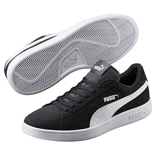 PUMA Unisex Smash V2 Sneaker, Asphalt Bianco, 43 EU