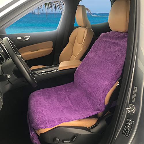 PRATICAPA CAPA TOALHA DE MICROFIBRA COM REGULAGEM PARA BANCO DE CARRO OU CADEIRA DE PRAIA ROXO