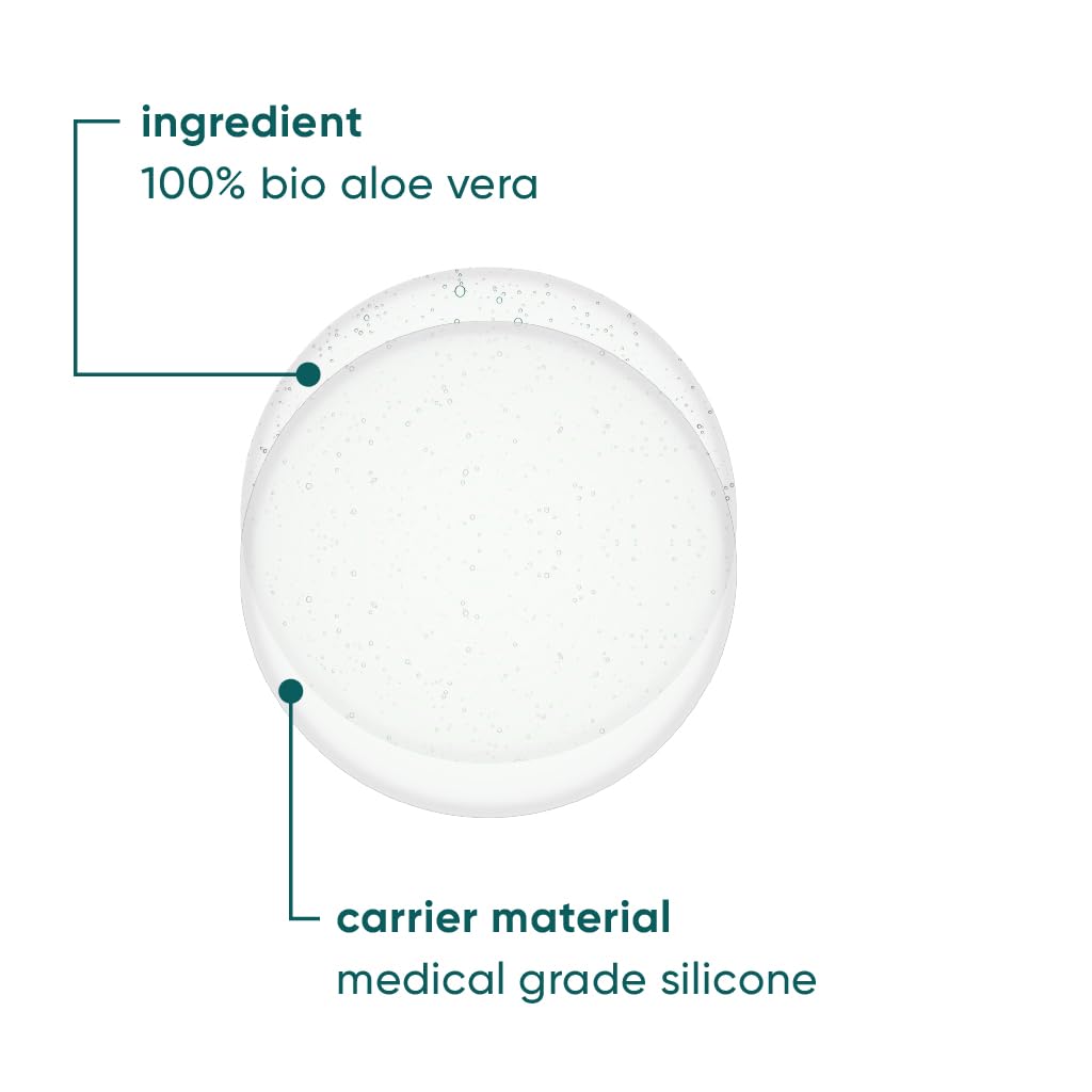 APRICOT Beauty & Healthcare Aloe Vera Nipple Pads for Sore Nipples During Breastfeeding - 2 Reusable Silicone Pads