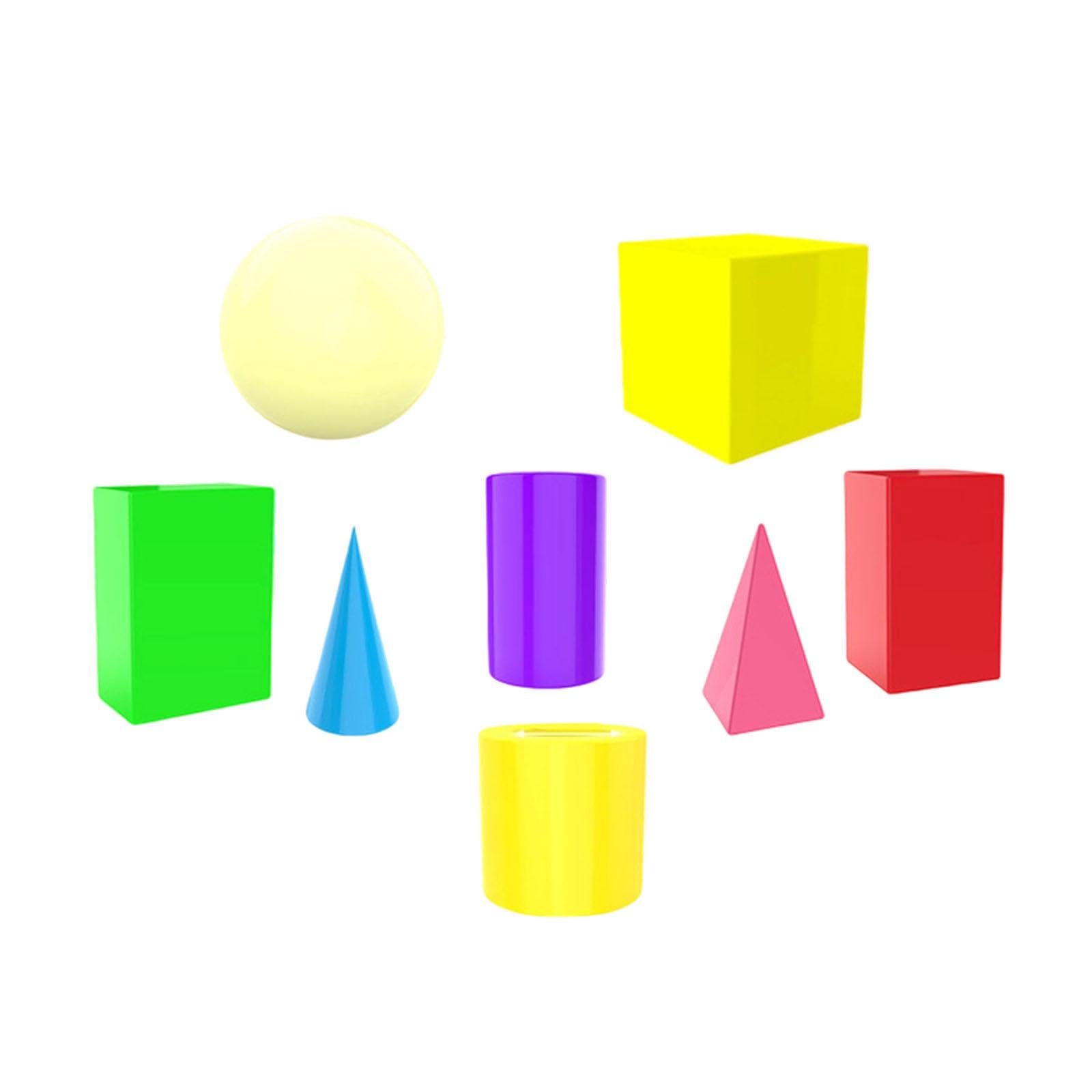 Generic Solidi Geometrici, Forme 3D, Set di Blocchi Da Costruzione, Materiale Didattico Semplice per Classi, Dimostrazioni, Istruzione Domiciliare, Forme
