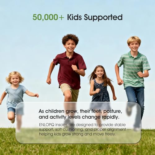 Image of 4D Cloud-Soft Comfort Insoles for Kids and Youth - Memory Foam Insoles with Shock Absorption - Trim-to-Fit Arch Support Insoles for Healthy Development of Growing Feet (US Youth 5Y-6Y /245mm)