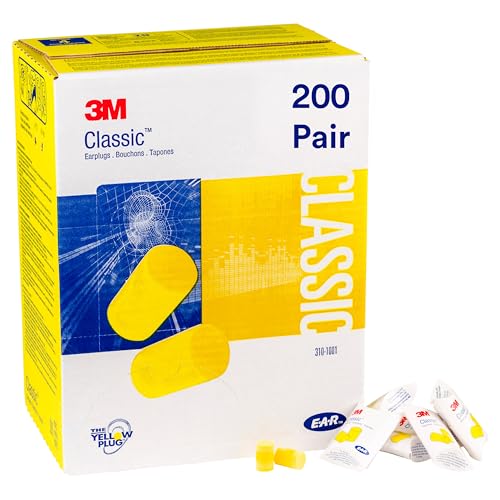 3M Ear Plugs, 200 Pairs/Box, E-A-R Classic 310-1001, Uncorded,...