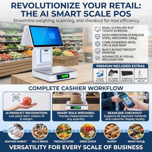 Sistema POS con báscula y pantalla táctil 15.6" miniatura 6