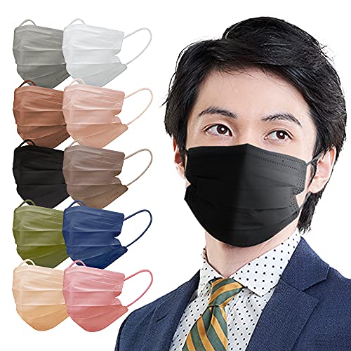 アイリスオーヤマ マスク 180枚セット プリーツマスク ふつうサイズ 60枚入 APN-60MBK ブラック