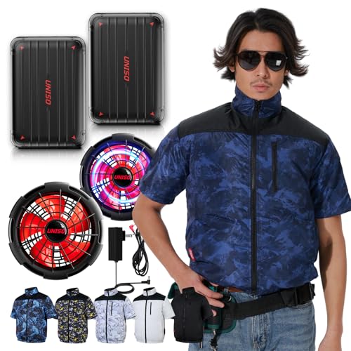 [UNISO] �y�o�b�e���[ 2�Z�b�g 30V�����o�� 40000mAh��e�ʁz2026�ŋ����� �󒲍�ƕ� �t�@���t������ �t�@���o�b�e���[�Z�b�g���{�������[�J�[ 2.8H�}���[�d 17���ԉғ� 5�i�K���ʒ��� �u���V���X���[�^�[ ��e�� �y�� �ʋC��