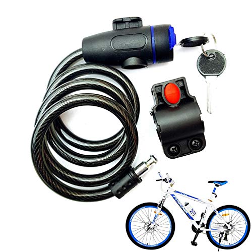 JEANGO Candado para Bicicleta con Llave, candado para Bicicleta de Material de Acero al Carbono Negro, Adecuado para Bicicletas, Bicicletas de montaña, Scooters