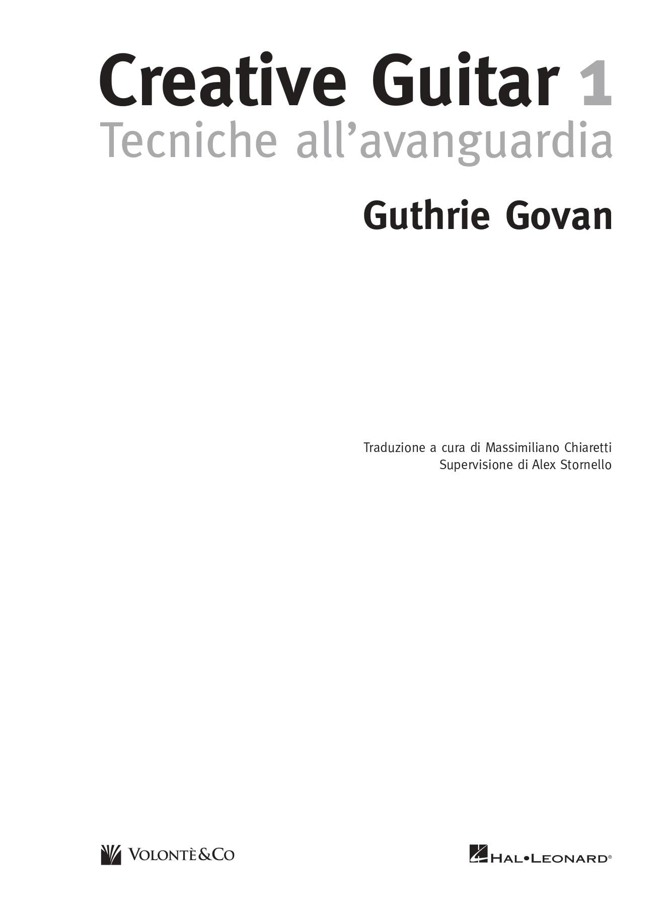 Creative guitar. Con CD-Audio. Tecniche all'avanguardia (Vol. 1)