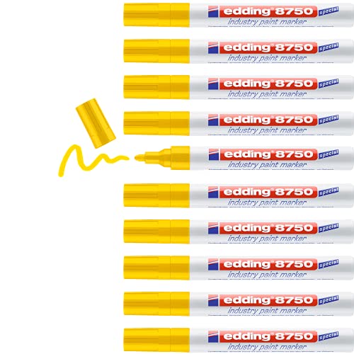 Marqueur peinture edding 8750 jaune à pointe ronde 2-4 mm haute qualité