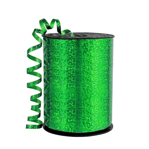 457m Ruban Vert Foncé 5mm Largeur,Ruban Bouclé pour Ballon Anneau Bouquets Couture Nœuds...