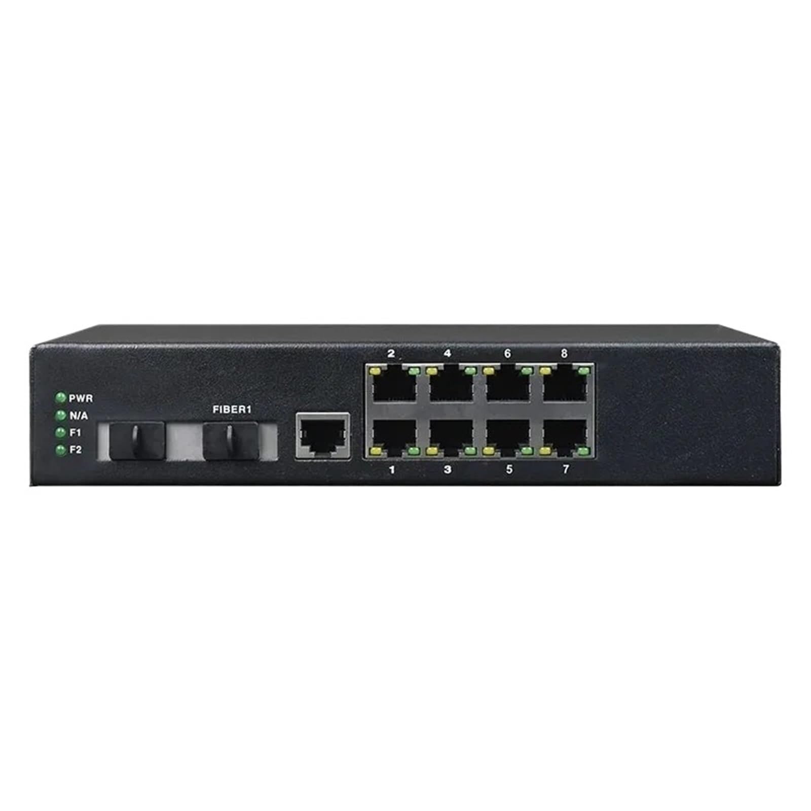 8-portowy konwerter światłowodowy Ethernet RJ45