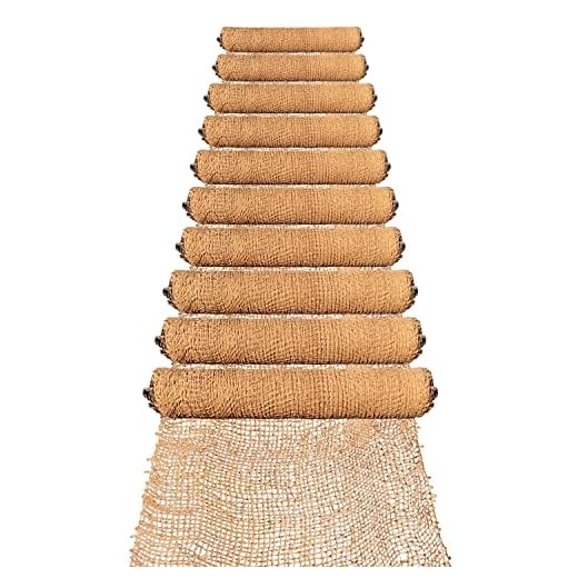 Sandbaggy Coir Mat - 165 ft L by 4 ft Width - Lasts 2-5 Yrs - Erosion Control Product for Stopping Soil Erosion on Hillsides, Riverbanks and Oceanfront - Lasts 5X Longer Than Straw Blanket (10 Rolls)