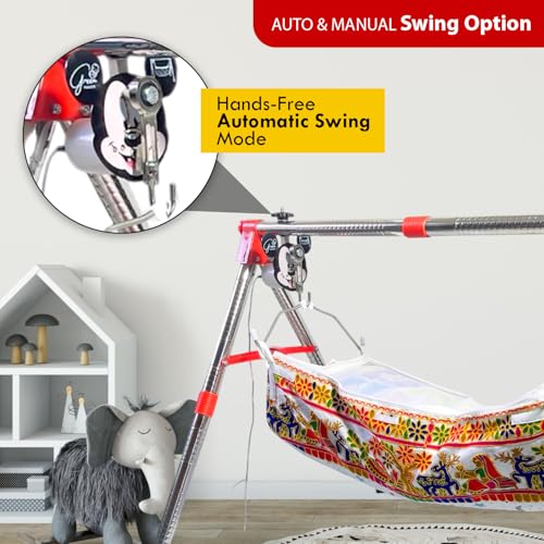 Image of A to Z Hub Automation Kit (Cradle Not Included) Automatic ghodiyu /zoola /Motor kit Adjustable Speed | Automatic /Jhula Motor Set for 0-3 Years | 20Kg Capacity