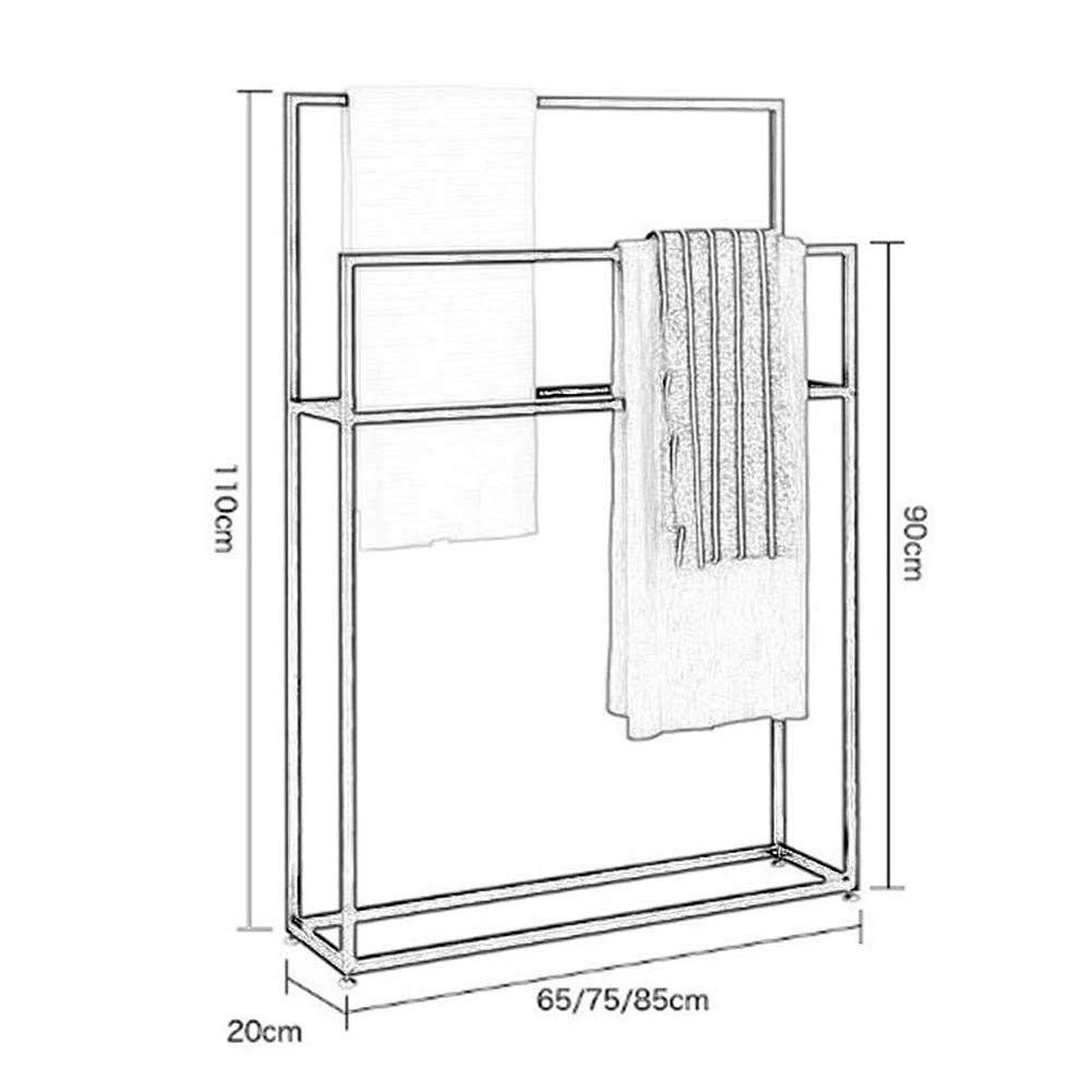 Toallero de baño, Soporte para Toallas Independiente al Aire Libre, Estante de Secado de Toallas de Metal, Perchero de baño para piscina/blanco/75 x 20 x 110 (d 75 x 20 x 110)
