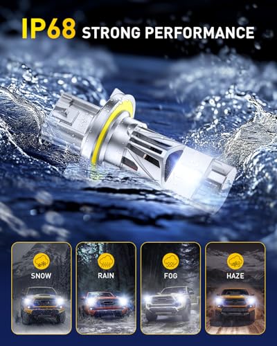Image of AUXITO 9008 Bulb H13 Bulbs, 80000LM Brighter Ultra-Bright, Plug N Play, Long Lifespan, No Flicker, 99% Compatibility, 2PCS