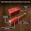 NauticalMart Brass Pirate Telescope 6 Inch Nautical Spyglass Collapsible Monocular for Adventure Enthusiasts Gift | Solid Brass Handheld Telescope with Leather Handle for Adult Telescopes