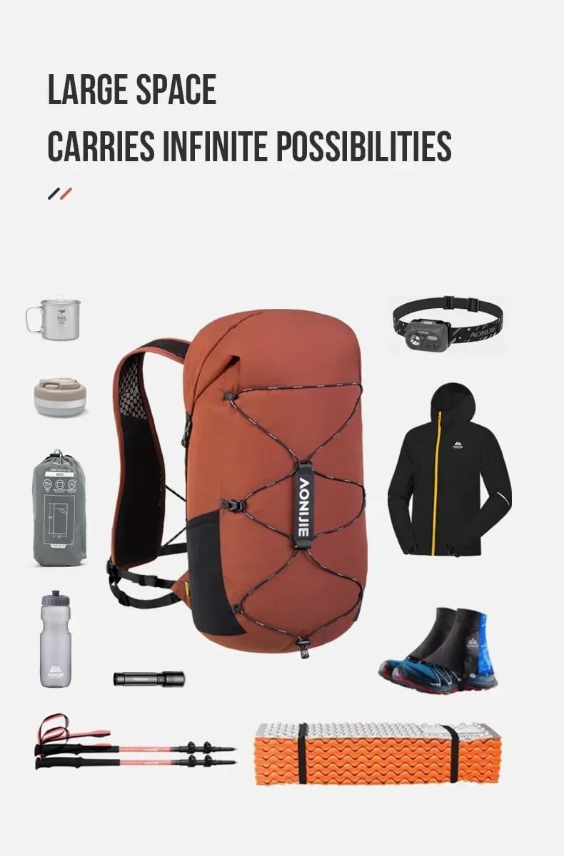 AONIJIE 22L Trail Running Mochila de hidratación ligera para senderismo, camping, ciclismo, montañismo, deportes al aire libre, FH2522