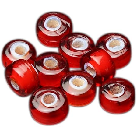 Amazon ビーズ屋公ちゃん オリジナル ホワイトハートビーズ 小玉 レッド 赤 10個売り ビーズ ストーン 通販