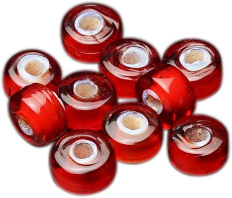 Amazon ビーズ屋公ちゃん オリジナル ホワイトハートビーズ 小玉 レッド 赤 10個売り ビーズ ストーン 通販