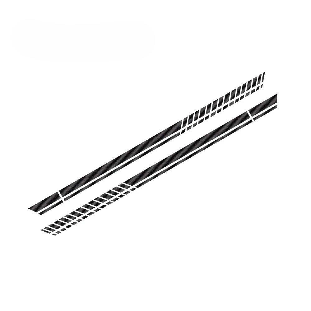 for Golf MK8 MK7 MK5 MK6 MK4 2PCS Car Door Stripe Stickers Vinyl Racing Style Decal(Carbon Fiber)
