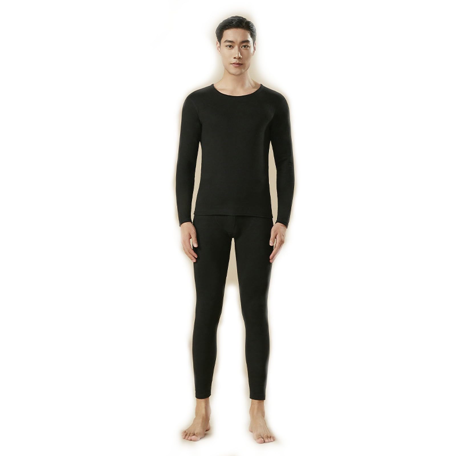Intimo Termico Set di Pantaloni Lunghi per Cappotto Autunnale in Seta E Cashmere Autunno Inverno-Nero Classico Maschile-2xl da Uomo (consigliato 125-140 Sterline)