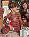 Leveret Kids Pajamas Santa Red Green 2 Piece Christmas Pjs Set 100% Cotton 14 Years