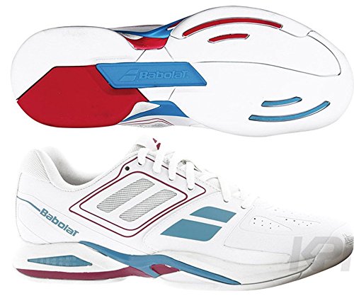 Chaussures tennis femme Babolat Propulse Team blanches et roses