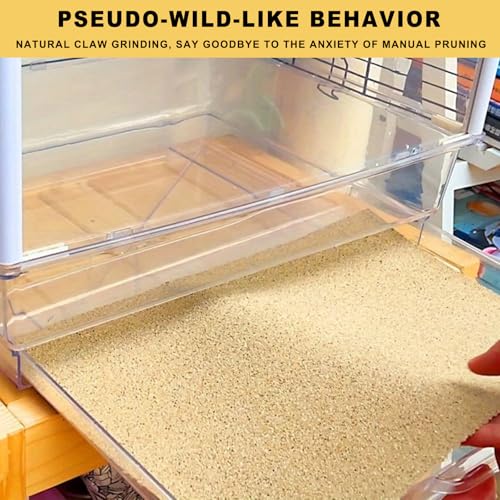 Image of 40 PCS Bird Cage Liner, 11 inch x 17 inch Gravel Liner Paper for Bird Cage, Parrot Cage Sandpapers for Hard-Billed Birds Parrot, Easy Clean Pet Grinding Sandpaper for Bird Cage (40PCS)