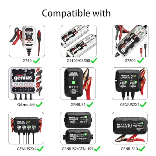 Image of GC004 X-Connect Extension Cable Accessory Compatible with NOCO Genius Smart Battery Chargers, 10Ft Automotive Wires Harness Replacement Cord