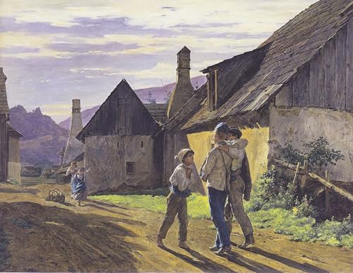 Cuadro en lienzo de Ferdinand Georg Waldmüller, pintura de 60x90cm para decorar el dormitorio