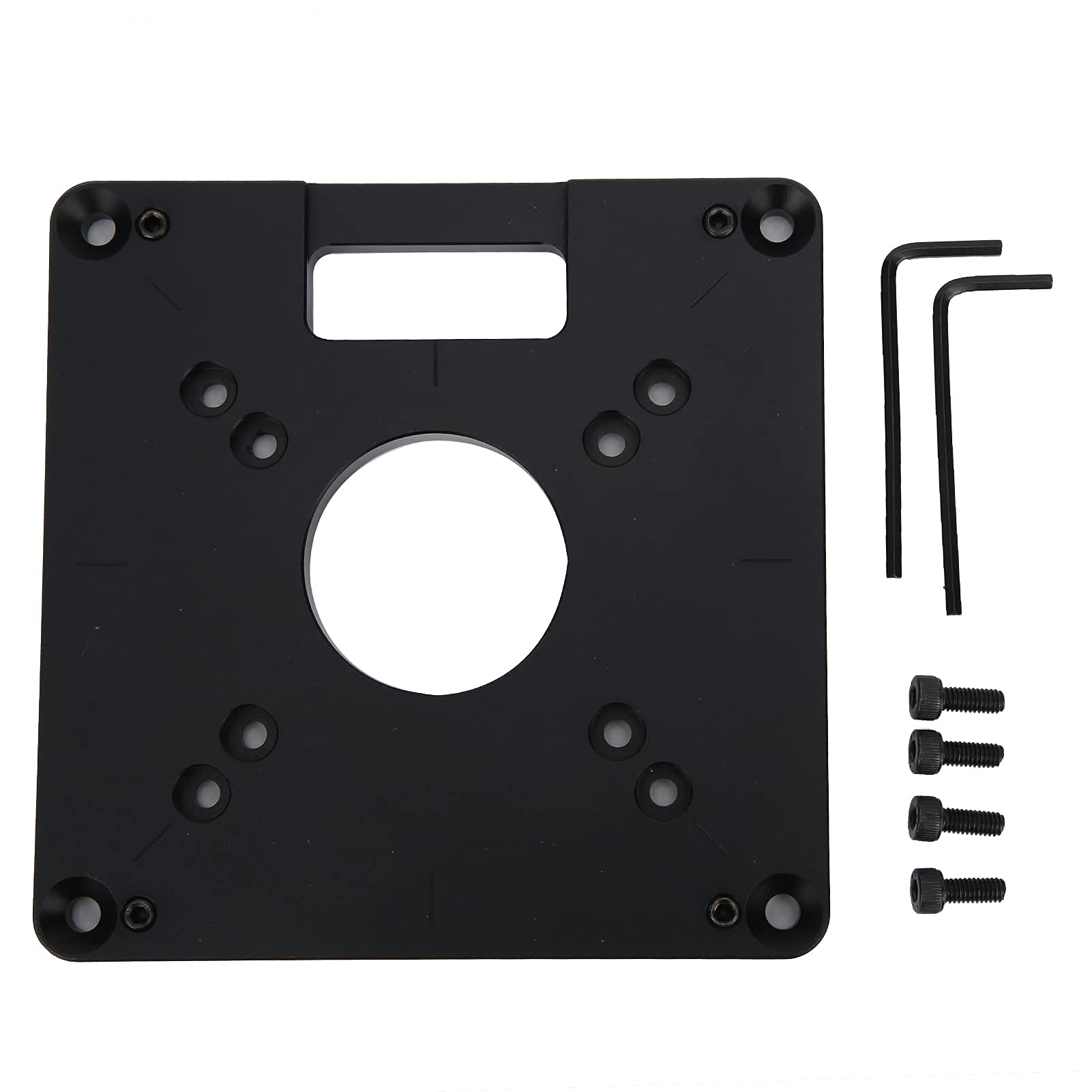 DFBTYGRouter Table Insert Plate Set, Aluminum Alloy Universal Trimming Machine Flip Board, Router Plate Woodworking Tools, for Dongcheng/Aoben/Ken/Boda/etc