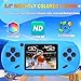 Beijue 16 Bit Handheld Games for Kids Adults 3.0'' Large Screen Preloaded 100 HD Classic Retro Video Games USB Rechargeable Seniors Electronic Game Player Birthday Xmas Present (Blue)