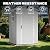 Devoko 4×4 FT Resin Storage Shed with Floor, Plastic Outdoor Garden Shed with Windows and Lockable Doors, Waterproof Outside Tool Sheds for Patio Backyard Lawn, Light Gray