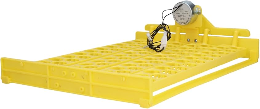 88 Pcs Eggs Incubator Tray, Automatic Egg Turner Turning Tray with Motor, Laboratory Automatic Egg Turning Equipment, Hollow for Bird Quail Eggs, Includes Rocker Hanger 110V