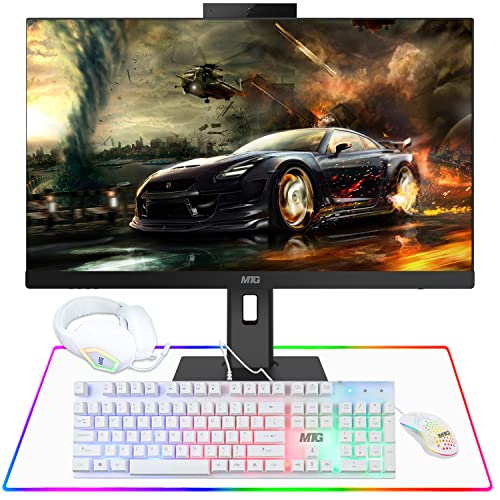 MTG Yama 24 inch, FHD Touchscreen, Gaming Pro All in one PC, Intel Core i5 10th Gen, 32GB RAM, 480GB SSD and 2TB HDD, AMD RX 550 4GB DDR5 Graphics, Webcam, Gaming Kit, Windows 11