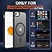 Pilaru Magnetic Case for iPhone 7/8 & SE 2022/2020(3rd/2nd)[Compatible with MagSafe] 2 Screen Protector | Anti- Fingerprint, Shockproof, Skin-friendly Slim Fit Translucent for iPhone SE-Matte Black