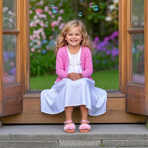 Image of Kiderence Toddler Flower Girl Sandals Open Toe Dress Shoes Wedding Party