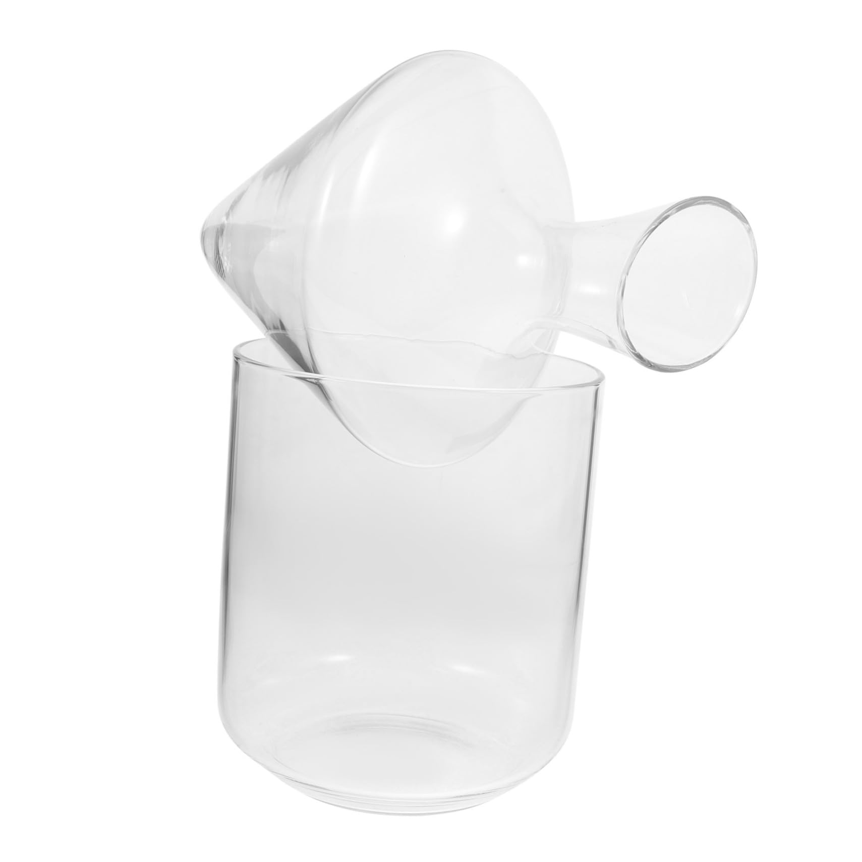 Decantador Diseño Clásico de Vidrio Transparente Inclinado para Vino | Cubo de Hielo Transparente, Acabado Fino y Forma Especial, Estilo Moderno y Elegante