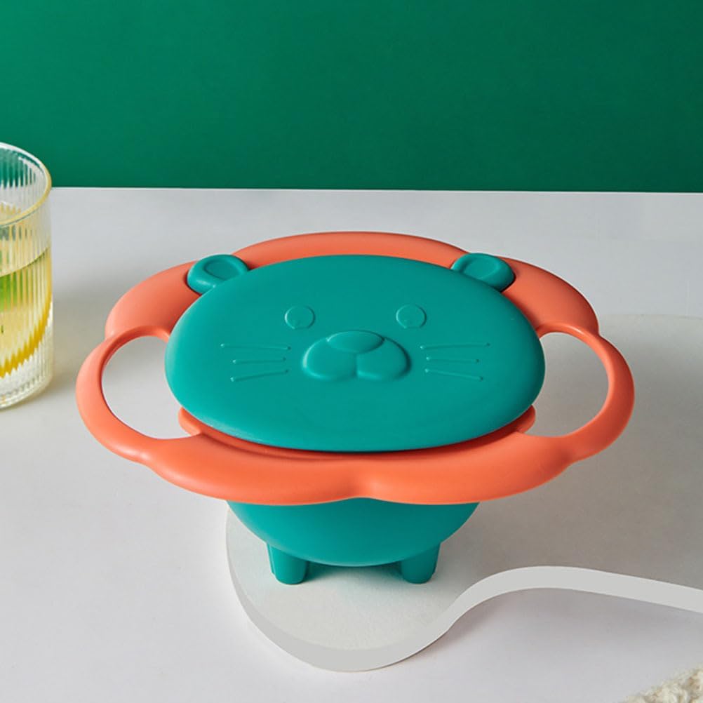 Abaodam Kids Rotary Balance Bowl 7.48X6.69X2.75In Spill Proof with 360 Anti-Spill Design for Self- and Home Use